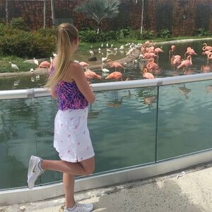 Lilly Pulitzer Embroidered Flamingo Skort